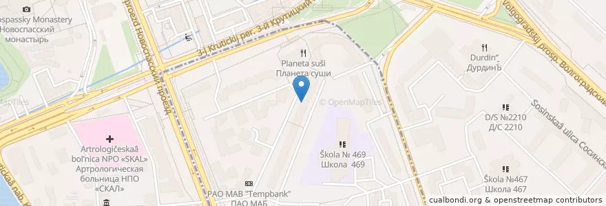 Mapa de ubicacion de Все свои! en روسيا, Центральный Федеральный Округ, Москва, Центральный Административный Округ, Таганский Район.