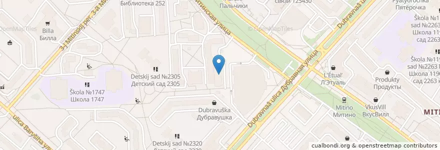 Mapa de ubicacion de Ozon Box en Russie, District Fédéral Central, Moscou, Северо-Западный Административный Округ, Район Митино.