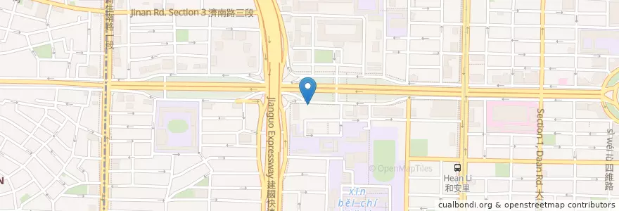 Mapa de ubicacion de 忠南飯館 en Taïwan, Nouveau Taipei, Taipei, District De Daan.