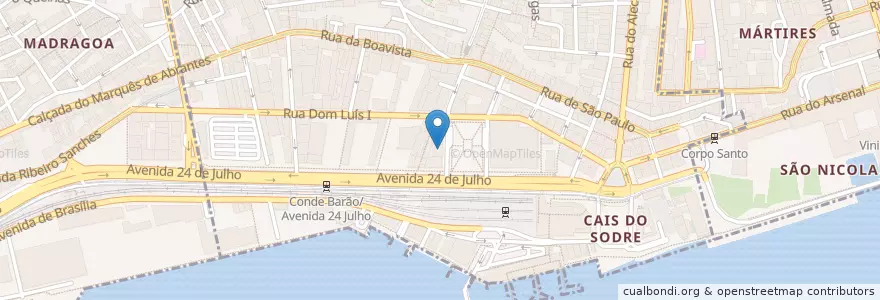 Mapa de ubicacion de Sala de Corte en Португалия, Área Metropolitana De Lisboa, Лиссабон, Grande Lisboa, Лиссабон, Misericórdia.