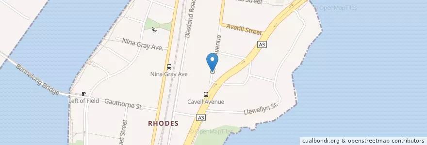 Mapa de ubicacion de Postbox en Australien, Neusüdwales, Sydney, City Of Canada Bay Council.