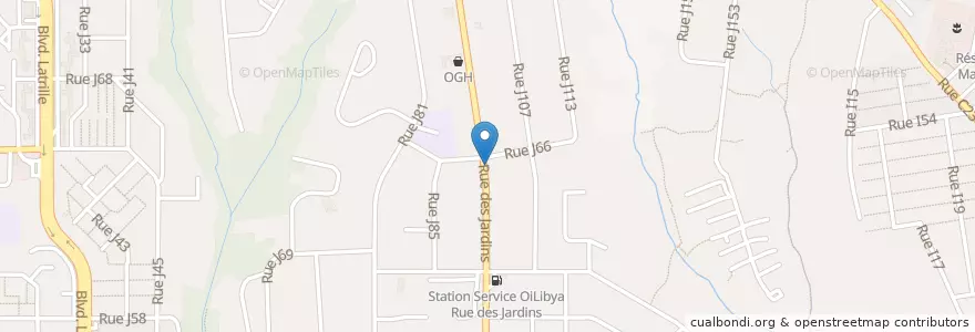 Mapa de ubicacion de N’dice Cream en 科特迪瓦, 阿比让, Cocody.