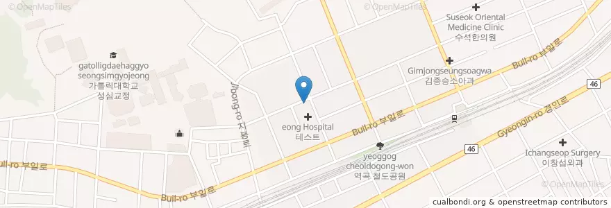 Mapa de ubicacion de 학교가는길 en 대한민국, 경기도, 부천시.