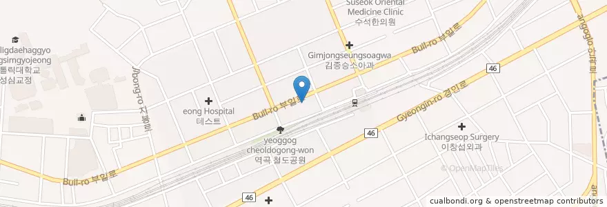 Mapa de ubicacion de 우리은행 en Südkorea, Gyeonggi-Do, 부천시.