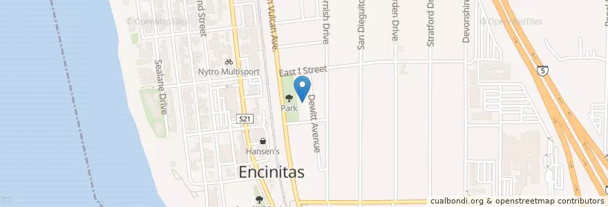 Mapa de ubicacion de Encinitas Ale House en Stati Uniti D'America, California, San Diego County, Encinitas.