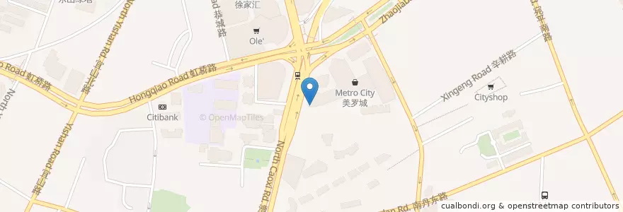 Mapa de ubicacion de 江边城外 en Çin, Şanghay, Xuhui.