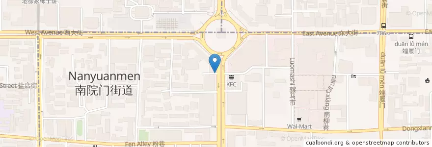 Mapa de ubicacion de 机场巴士 en Çin, Şensi, 西安市, 碑林区 (Beilin).