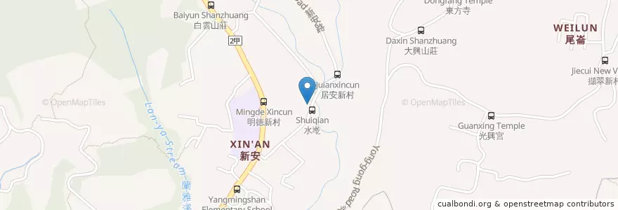Mapa de ubicacion de 水坑福德宮 en 타이완, 신베이 시, 타이베이시, 스린 구.