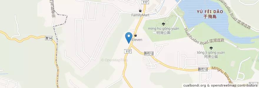Mapa de ubicacion de 自助餐 en Taiwán, Provincia De Taiwán, Hsinchu, 東區.