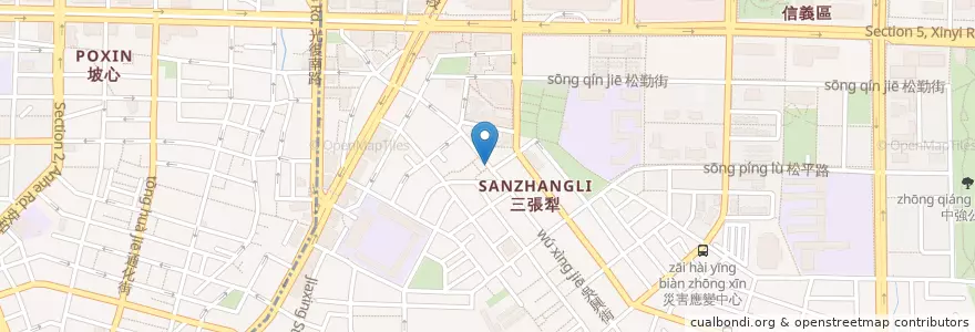Mapa de ubicacion de 榮萊烤肉飯 en 台湾, 新北市, 台北市.
