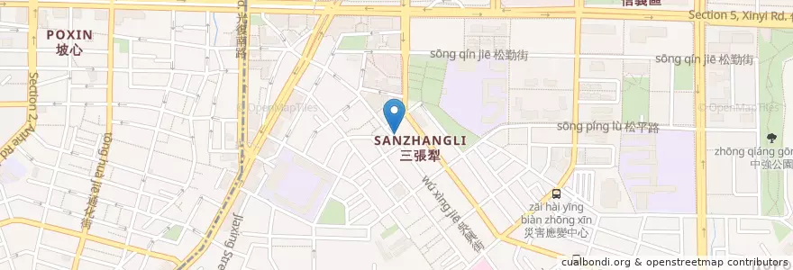 Mapa de ubicacion de 快樂屋 en Taiwan, 新北市, Taipé, 信義區.