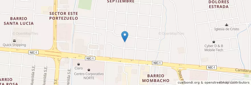 Mapa de ubicacion de Profesora Zoraida en Nikaragua, Departamento De Managua, Managua (Municipio).
