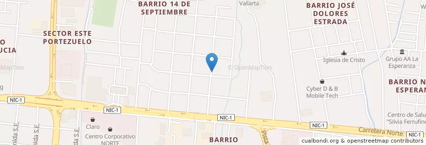 Mapa de ubicacion de Centro Escolar ABC en Nikaragua, Departamento De Managua, Managua (Municipio).