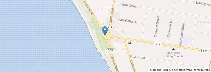 Mapa de ubicacion de Black Rock Clock Tower en Australien, Victoria.
