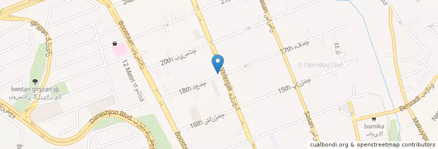 Mapa de ubicacion de بانک پاسارگاد en Irão, Teerã, شهرستان شمیرانات, Teerã, بخش رودبار قصران.