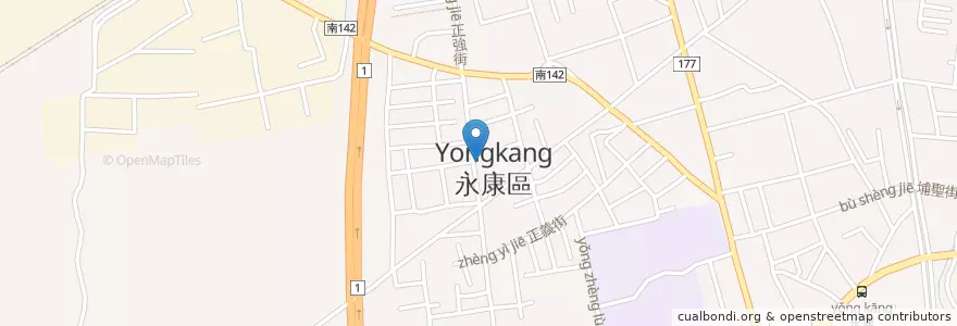 Mapa de ubicacion de 聯盈發點心專門店 en 台湾, 台南市, 永康区.