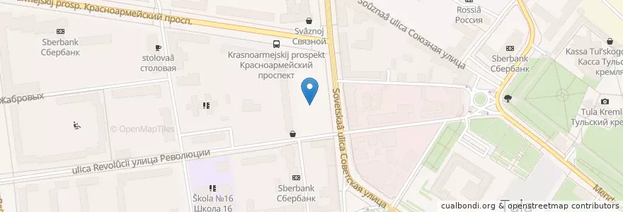 Mapa de ubicacion de Mamma Mia en Rusland, Centraal Federaal District, Oblast Toela, Городской Округ Тула.