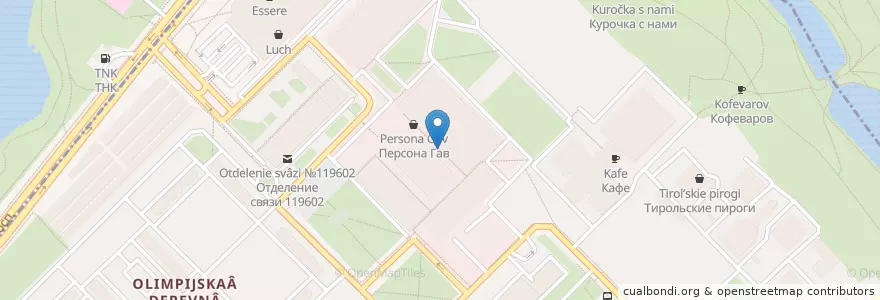 Mapa de ubicacion de Люкс en 러시아, Центральный Федеральный Округ, Москва, Западный Административный Округ, Район Тропарёво-Никулино.