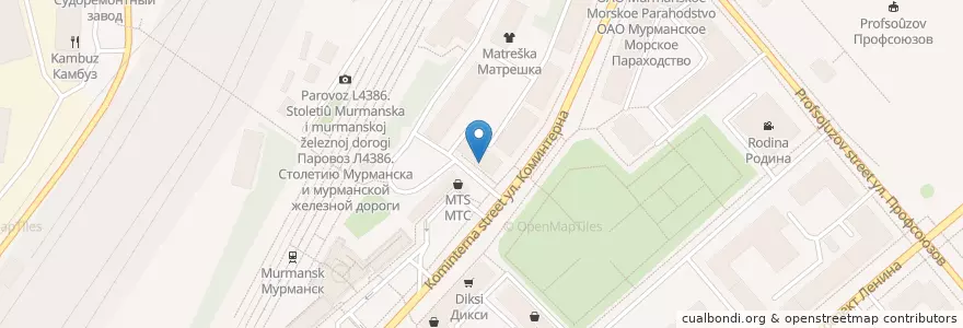 Mapa de ubicacion de Harat's Irish Pub en Rússia, Северо-Западный Федеральный Округ, Мурманская Область, Городской Округ Мурманск.