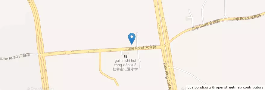 Mapa de ubicacion de 桂林市七星区桂漓小学 en China, Guangxi, 桂林市, 七星区.