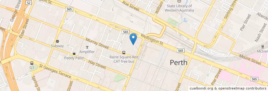 Mapa de ubicacion de Presotea en Australia, Western Australia, City Of Perth.