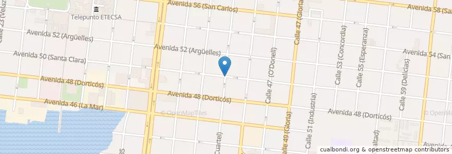 Mapa de ubicacion de Farmácia Santa Clara y Cuartel en キューバ, Cienfuegos, Cienfuegos, Ciudad De Cienfuegos.