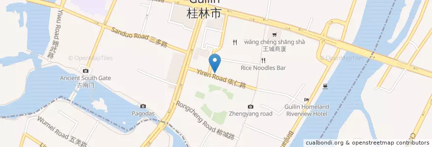 Mapa de ubicacion de 麦当劳 en الصين, قوانغشي, 桂林市, 秀峰区.