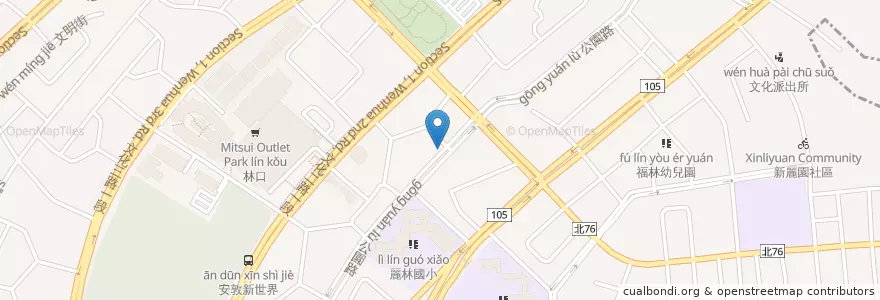 Mapa de ubicacion de 公園早餐 en Taiwán, Nuevo Taipéi, 林口區.