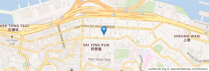 Mapa de ubicacion de Kwun Kee Claypot Specialist en China, Guangdong, Hongkong, Hong Kong Island, New Territories, 中西區 Central And Western District.