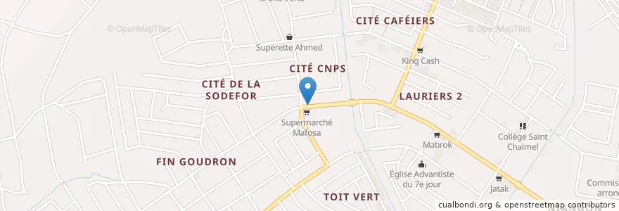 Mapa de ubicacion de Centre médical Lagoma en ساحل عاج, آبیجان, Yopougon.