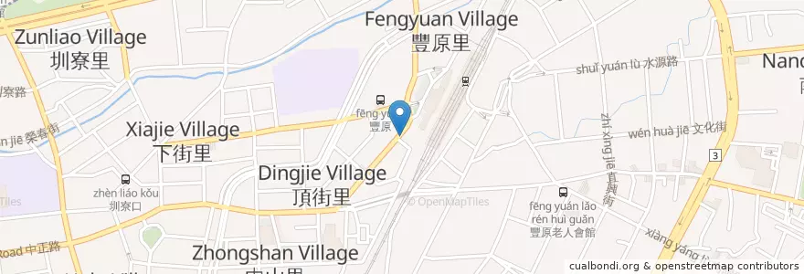 Mapa de ubicacion de Subway en Taiwan, 臺中市, 豐原區.
