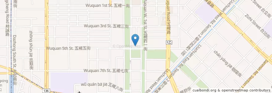 Mapa de ubicacion de 采咖啡 en 臺灣, 臺中市, 西區.