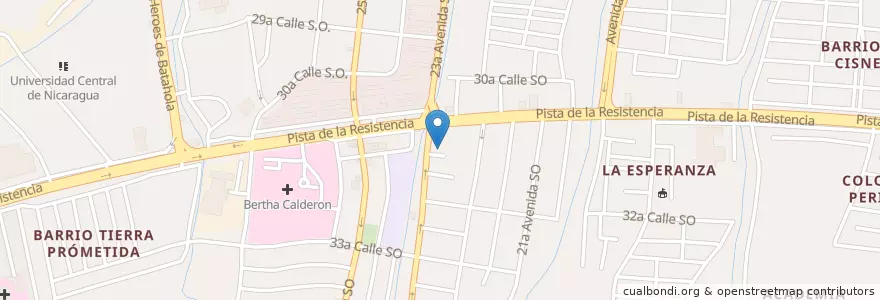Mapa de ubicacion de Colegio Cristiano La Senda en ニカラグア, マナグア県, Managua (Municipio).