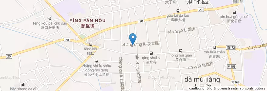 Mapa de ubicacion de 45house en 臺灣, 臺南市, 新化區.