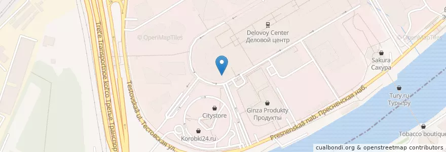 Mapa de ubicacion de Prime en Russia, Distretto Federale Centrale, Москва, Центральный Административный Округ, Пресненский Район.