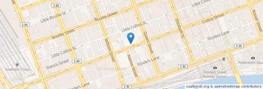 Mapa de ubicacion de Dental Implant Melbourne en Australia, Victoria, City Of Melbourne.
