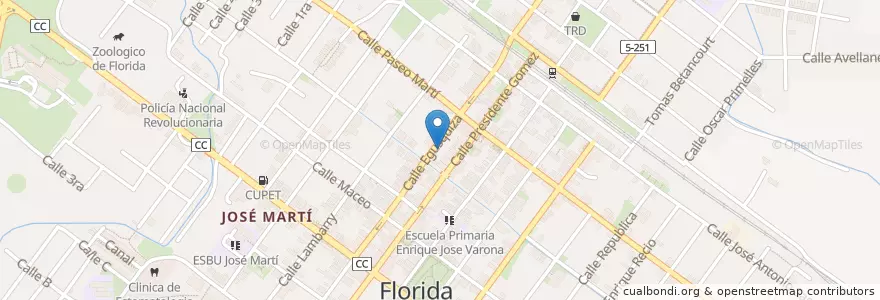 Mapa de ubicacion de Ayudante de Medicina Interna "Carlos David" en 쿠바, Camagüey, Florida, Ciudad De Florida.