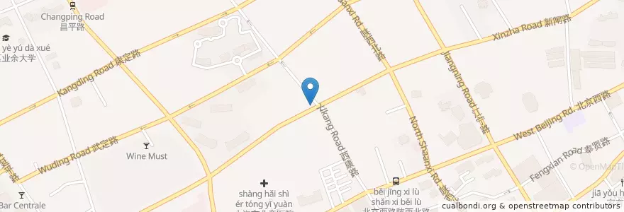 Mapa de ubicacion de 平安银行 en China, Shanghai, Jing’An.