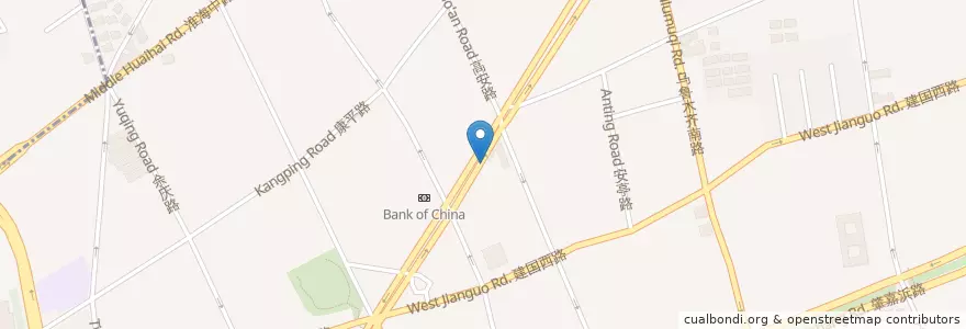 Mapa de ubicacion de 中国邮政 en Çin, Şanghay, Xuhui.