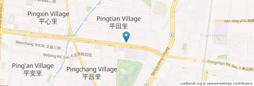 Mapa de ubicacion de Gogoro 電池交換站 en Taïwan, Taichung, 北屯區.