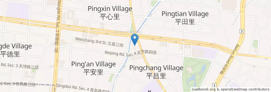 Mapa de ubicacion de Gogoro 電池交換站 en Taïwan, Taichung, 北屯區.