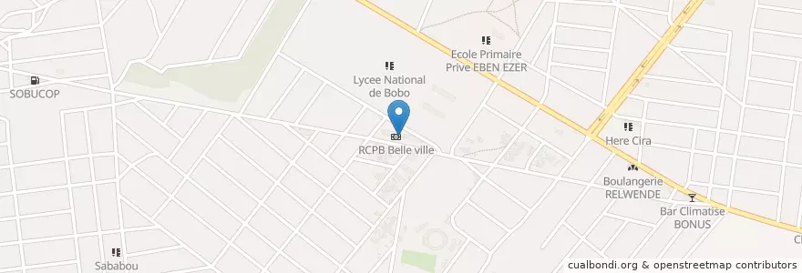 Mapa de ubicacion de Restaurant le comptoir en 布基纳法索, Hauts-Bassins, Houet.