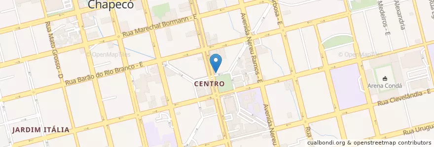 Mapa de ubicacion de Café Catedral en البَرَازِيل, المنطقة الجنوبية, سانتا كاتارينا, Região Geográfica Intermediária De Chapecó, Microrregião De Chapecó, Chapecó.