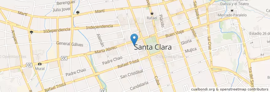 Mapa de ubicacion de Casa del Chef en Куба, Вилья-Клара, Santa Clara, Ciudad De Santa Clara.