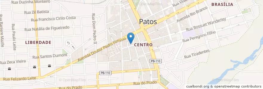 Mapa de ubicacion de Sabor do Sertão en Brazil, Severovýchodní Region, Paraíba, Região Metropolitana De Patos, Região Geográfica Intermediária De Patos, Região Geográfica Imediata De Patos, Patos.
