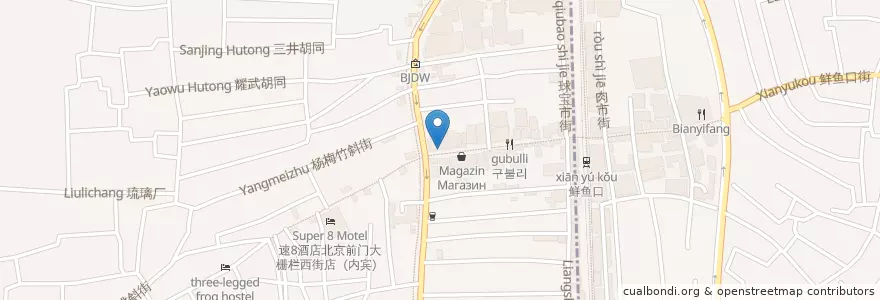 Mapa de ubicacion de 广德楼德云社 en China, Beijing, Hebei, 西城区.