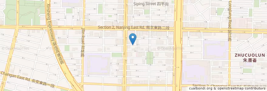 Mapa de ubicacion de 窩著咖啡 en 臺灣, 新北市, 臺北市, 中山區.