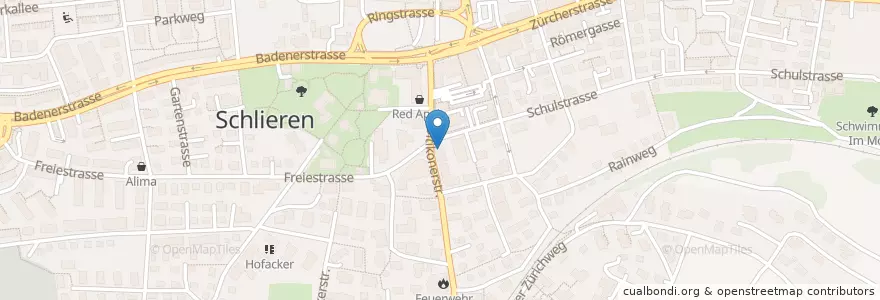 Mapa de ubicacion de Salmen en 스위스, 취리히, Bezirk Dietikon, Schlieren.