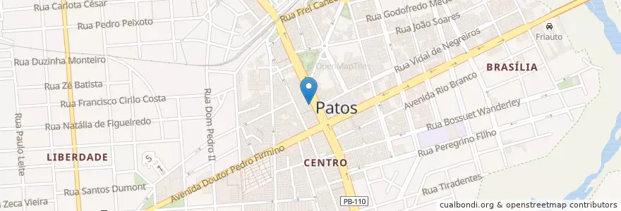 Mapa de ubicacion de Cartório Aldo Xavier en Brazil, Severovýchodní Region, Paraíba, Região Metropolitana De Patos, Região Geográfica Intermediária De Patos, Região Geográfica Imediata De Patos, Patos.