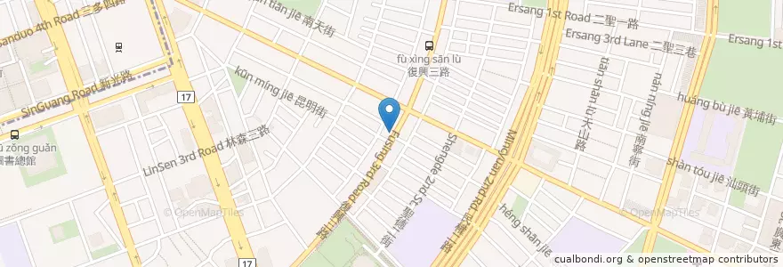 Mapa de ubicacion de 老北京炸醬麵 en Tayvan, Kaohsiung, 前鎮區.